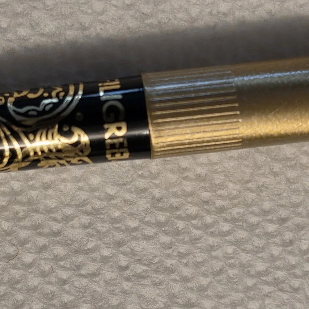Vintage Chanel No 5 Arpege 14 KT Gold Filigree Perfumed Ballpoint Pen Set 2 Pc
